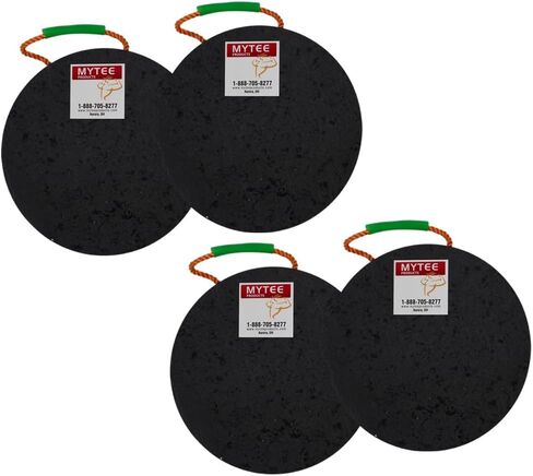 Mytee Products (4 Pack) Round Outrigger Pad 15" Diameter, 1.5" Thick, 50,000 lbs WLL, RV Pads, Lightweight, Stackable, Waterproof, Unbreakable, Ergonomic Handle in Saudi Arabia