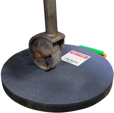 Mytee Products (4 Pack) Round Outrigger Pad 15" Diameter, 1.5" Thick, 50,000 lbs WLL, RV Pads, Lightweight, Stackable, Waterproof, Unbreakable, Ergonomic Handle in Saudi Arabia