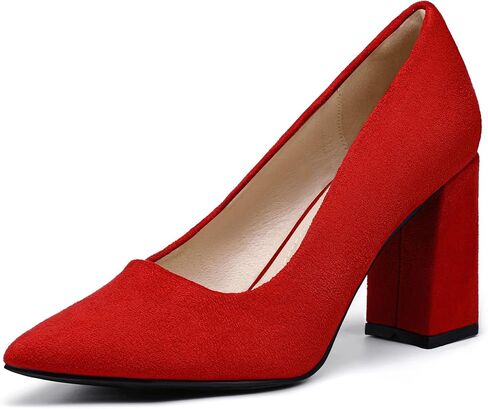 IDIFU IN3 Closed Toe Heels for Women High Heels Women's Pumps Chunky Block Heels Pointed Toe Dress Shoes for Women Dressy Wedding Bride Bridal Prom Work Office Comfortable Thick Heels Pumps Shoes in Saudi Arabia