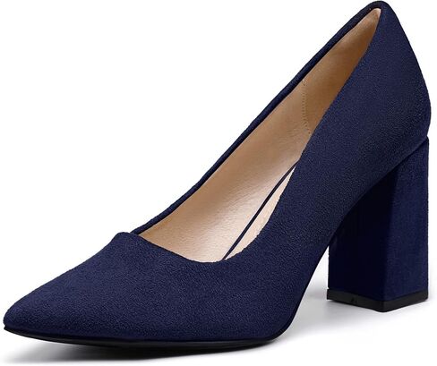 IDIFU IN3 Closed Toe Heels for Women High Heels Women's Pumps Chunky Block Heels Pointed Toe Dress Shoes for Women Dressy Wedding Bride Bridal Prom Work Office Comfortable Thick Heels Pumps Shoes in Saudi Arabia