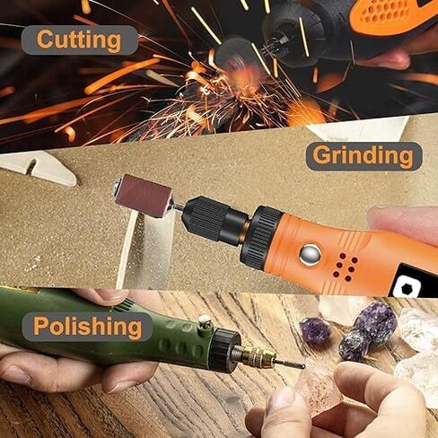 Rotary Tool Accessories Kit with Carrying Case for Cutting, Drilling, Grinding, Carving, Sanding, Sharpening and Polishing Description in Saudi Arabia