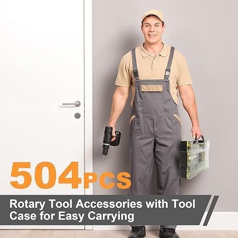 Rotary Tool Accessories Kit with Carrying Case for Cutting, Drilling, Grinding, Carving, Sanding, Sharpening and Polishing Description in Saudi Arabia