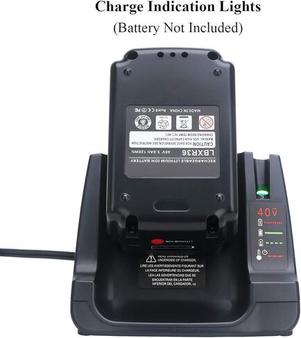 استبدال Lasica لشاحن بطارية بلاك اند ديكر 40 فولت LCS40، متوافق مع بطاريات بلاك اند ديكر 36 فولت أو 40 فولت ماكس LBX2040 LBXR36 LST540 LCS1240 LCS36 40 فولت ماكس شاحن بطارية أداة الطاقة in Kuwait