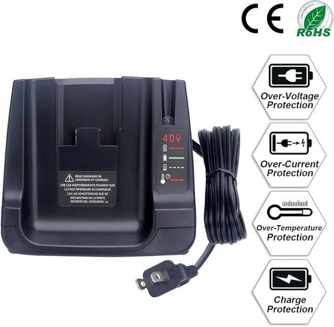 استبدال Lasica لشاحن بطارية بلاك اند ديكر 40 فولت LCS40، متوافق مع بطاريات بلاك اند ديكر 36 فولت أو 40 فولت ماكس LBX2040 LBXR36 LST540 LCS1240 LCS36 40 فولت ماكس شاحن بطارية أداة الطاقة in Kuwait