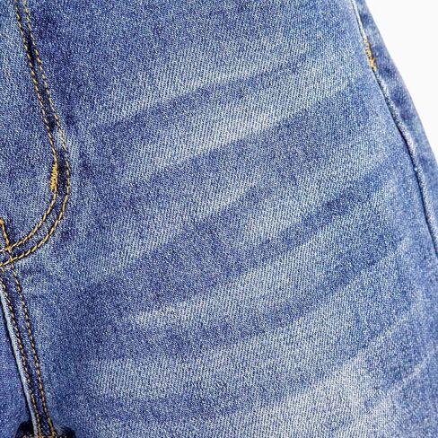 KIDSCOOL SPACE Big Girls Jeans, 5-14T Simple Design Boys Ribbed Waist Denim Pants in Kuwait