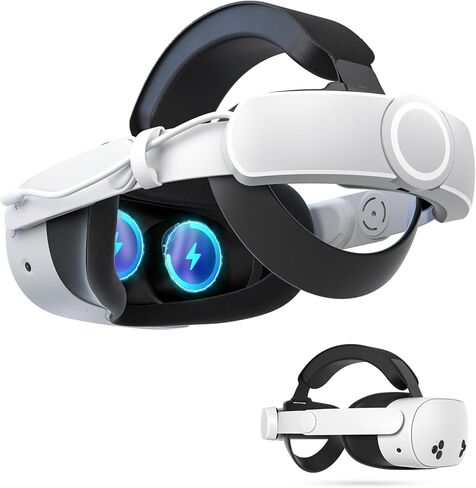 حزام رأس بطارية VR لحزام Meta Quest 3S Elite مع حزمة بطارية شحن سريع 8000 مللي أمبير في الساعة حزام متوازن لملحقات Quest 3S in Kuwait