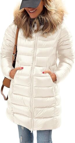 PRETTYGARDEN Women's Long Winter Puffer Coats Hooded Zip Up Thickened Parka Down Jackets Trendy Fashion Warm Outerwear in Saudi Arabia