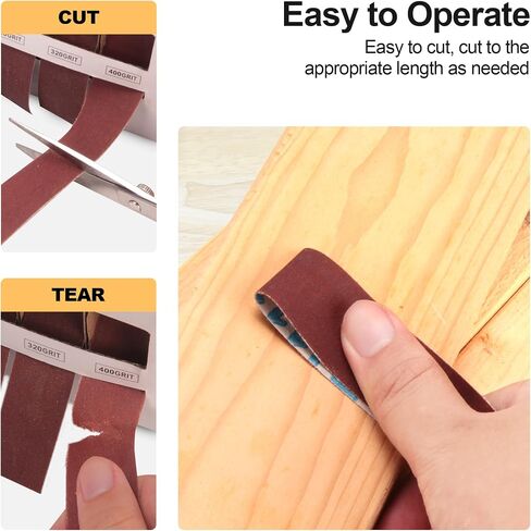 Emery Cloth Roll, 150 240 320 400 600 Grit Abrasive Sand Paper, Sandpaper Assortment for Woodworking Metal Polishing, 5 Rolls Sandpaper 6 Meter with Dispenser Aluminum Oxide Sandpaper in Saudi Arabia
