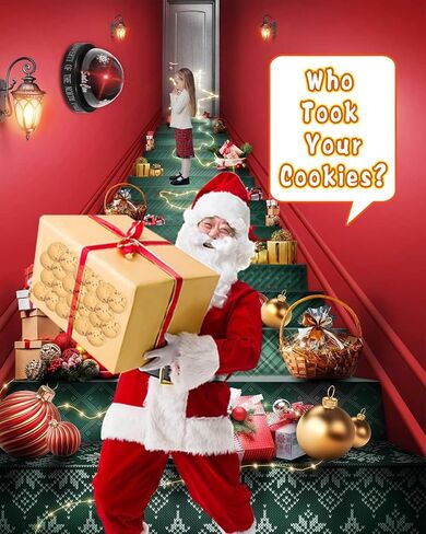 Santa Cam Ornament, Santa Camera with Realistic Red Flashing Light – Prevents Grinch Mischief, Perfect for Indoor & Outdoor Christmas Decor in Saudi Arabia