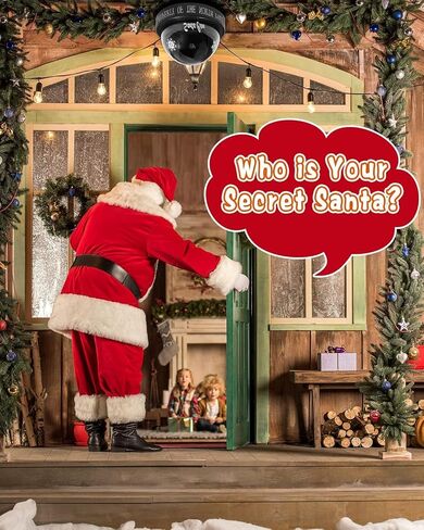 Santa Cam Ornament, Santa Camera with Realistic Red Flashing Light – Prevents Grinch Mischief, Perfect for Indoor & Outdoor Christmas Decor in Saudi Arabia
