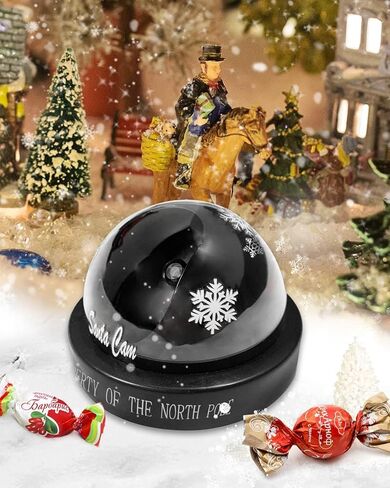 Santa Cam Ornament, Santa Camera with Realistic Red Flashing Light – Prevents Grinch Mischief, Perfect for Indoor & Outdoor Christmas Decor in Saudi Arabia