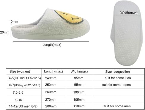 Cute Smile Face Plush Slipper Warm Winter Fleece Home Slip-on Shoes for Family Members in Saudi Arabia