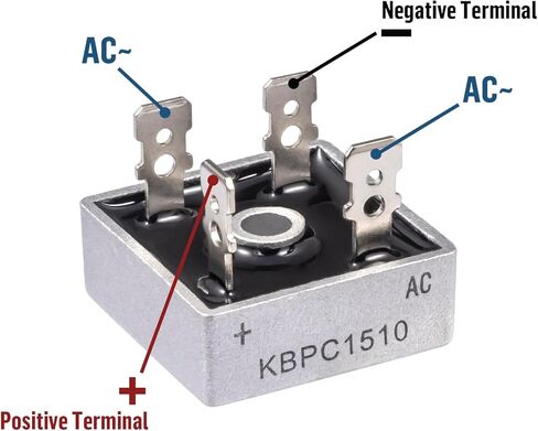 KBPC2504 Bridge Rectifier Diode 25A 400V KBPC 2504 Electronic Silicon Mini Rectofier Diodes Ac to Dc 25 Amp 400 Volt (Pack of 5Pcs) in Saudi Arabia