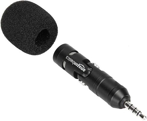 Amazon Basics Microphone for Smartphones with Clip - Black in Saudi Arabia