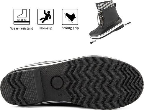 MaxMuxun Women's Winter Snow Boots Waterproof Insulated Mid Calf in Saudi Arabia