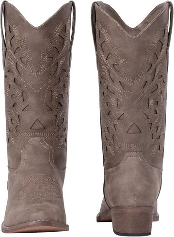 SheSole Women's Cowboy Boots Wide Calf Cowgirl Boots Ladies Fashion Western Boots in Saudi Arabia
