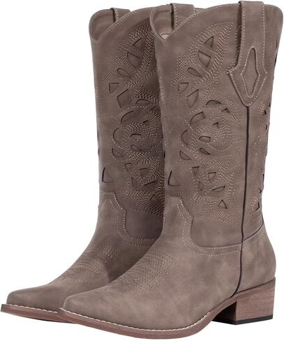 SheSole Women's Cowboy Boots Wide Calf Cowgirl Boots Ladies Fashion Western Boots in Saudi Arabia