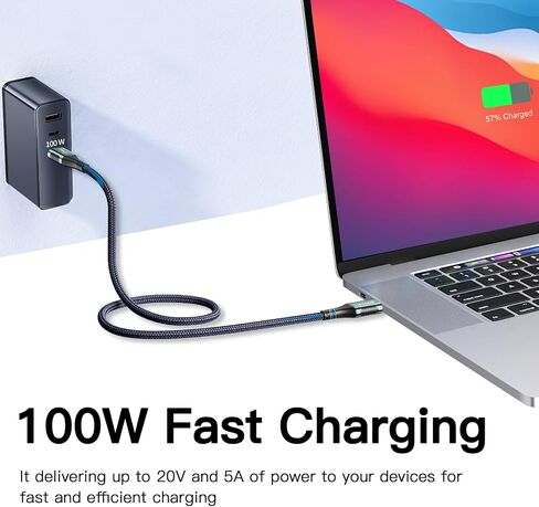 240W for Thunderbolt 3 Cable 2.6 ft, Support 8K@60Hz, 4K@144Hz 40Gbps / 240W PD Charging for iPhone 15 Series, USB4, MacBook Pro, Docking, eGPU, SSD, Surface Pro in Kuwait