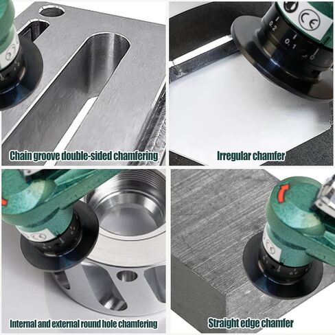 2 In 1 Air Chamfer Tool Deburring Tool, Green Mini Pneumatic Chamfering Machine 45 Degree Arc Corner Beveling Trimming Machine with Replace Blades (C+R Angle Blades) in Saudi Arabia