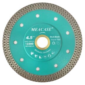 4-1/2 inch Super Thin Diamond Tile Saw Blade for Angle Grinder for Porcelain Ceramic Tiles Granite Marble with 7/8"-5/8" Arbor