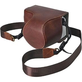 Rieibi Protective Case For Sony Zv-e10 II Camera, Leather Case For Sony Alpha ZV E10 II Case, ZVE10 II Case Fit 16-50mm Lens, ZV-E10 II Bag With Shoulder Strap