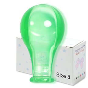 LittleForBig Adult Extra Large Size 8 Candy Gloss Colorful Transparent Pacifier Nipples - Outsize Replacement Big Teat Green
