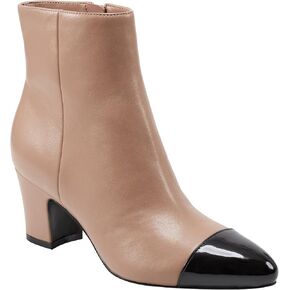 Marc Fisher LTD Women's ALEEA Ankle Boot, Light Natural/Black 110, 7