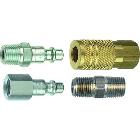 Tru-Flate 13-203 1/4" I/M Design x 1/4" NPT Mixed Plug/Coupler Set