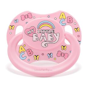 LittleForBig Bigshield Generation-II Adult Sized Printed Pacifier My Little Baby Pattern Pink