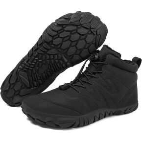 HiGropcore Winter Snow Boots for Women Men, Warm Fur Lined Water Repellent Barefoot Shoes, Wide Toe Box Lightweight Outdoor Ankle Boots in Kuwait