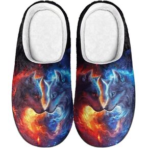 Xpyiqun Slippers Women Men Slip On House Shoes Fuzzy Warm Winter Slippers Size 4-12