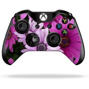 MightySkins Skin Compatible with Microsoft Xbox One or One S Controller - Purple Flowers | Protective, Durable, and Unique Vinyl wrap Cover | Easy to Apply, Remove | Made in The USA