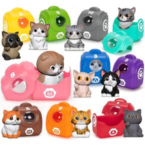 Aigybobo Learning Toys for Toddlers 1 2 3 Year Old, 20 Pcs Pet Dog Toys for Kids, Animal Counting Matching Sorting Fine Motor Educational Playset, Puppy Gifts for Baby Boys Girls Age 12-18 Months
