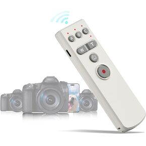 Wireless Camera Remote Control - Control 3 Cameras & 1 Smartphone with Autofocus & Zoom - Compatible with Canon EOS R6, M50 II, 250D, for Sony ZV-E10, A1, A6100, A9 II & Nikon