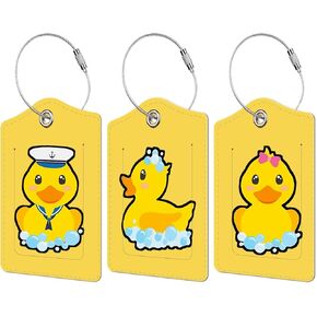 3 Pcs Luggage Tag for Suitcase, Travel Cruise Leather Bag Tags Identifiers Privacy Cover ID Label with Durable Steel Loop for Women Men Kids Girls Travel,Aquamarine