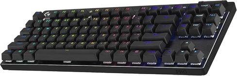 Logitech G PRO X TKL LIGHTSPEED Wireless Gaming Keyboard, Ultra-Portable Tenkeyless Design, LIGHTSYNC RGB, PBT keycaps, Tactile Switches (GX Brown) - Black (Renewed) in Saudi Arabia