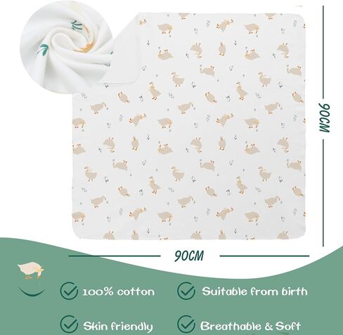 Baby Cotton Swaddle Blankets with Hat Set 3 Pack 0-3 3-6 Months Wearable Blankets Unisex Baby Sleeping Bag (rabbit) in Saudi Arabia