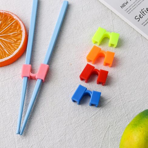 5 Pairs Reusable Chopsticks Holder Non Slippery Chopsticks Helper for Replaceable Practice Chopsticks Heat Resistant for Many Age, Kids, Adult, Beginner, Trainers or Learner (Multi Color) in Saudi Arabia