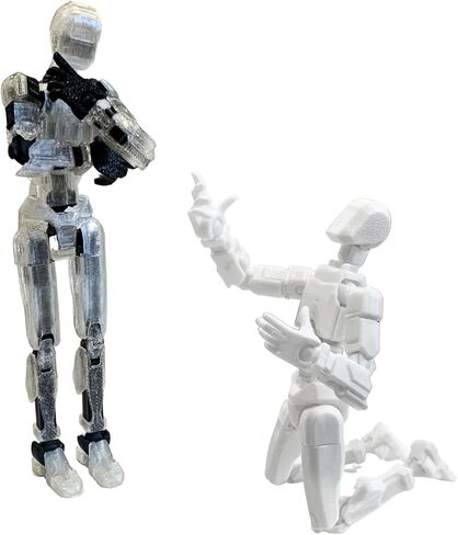 Pre-Assembly 3D Printed 5.54'' Dummy13 Action Figure, Multi-Jointed Tian13, Articulated T13 Desktop Decoration,12 in 1 Accessories, Best Birthday Festival Gift (Black+red) in Saudi Arabia