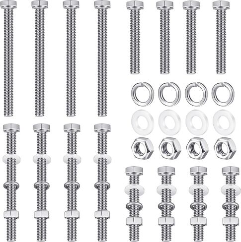 8 Pcs 304 Stainless Steel U Channel Sign Post Attachment Kit Sign Mounting Hardware Road Sign Hardware 2-3/4" and 1-1/2" Sign Post Mounting Bolts and Nuts for U Channel Post Accessories in Saudi Arabia