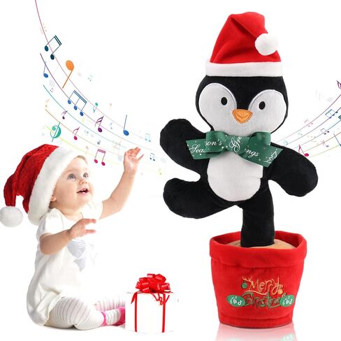 Emoin Dancing Christmas Reindeer Toy,Christmas Singing,Dancing Musical Toy,Christmas Reindeer Toy with Music and Lights, Sings and Dances Early Educational Development Gift in Saudi Arabia