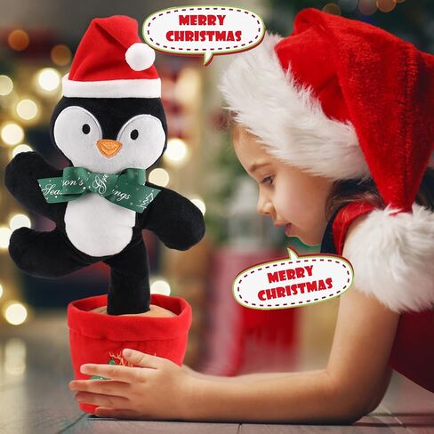 Emoin Dancing Christmas Reindeer Toy,Christmas Singing,Dancing Musical Toy,Christmas Reindeer Toy with Music and Lights, Sings and Dances Early Educational Development Gift in Saudi Arabia