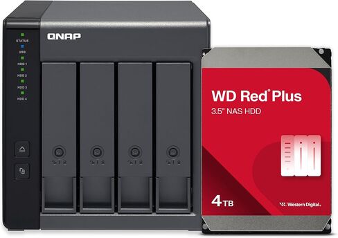 QNAP 2 Bay DAS with 8TB Storage Capacity, USB 3.2 Gen 2 Type-C, Preconfigured RAID 1 Seagate IronWolf HDD Bundle (TR-002-28ST-US) in Saudi Arabia