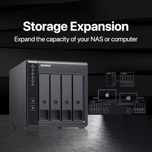 QNAP 2 Bay DAS with 8TB Storage Capacity, USB 3.2 Gen 2 Type-C, Preconfigured RAID 1 Seagate IronWolf HDD Bundle (TR-002-28ST-US) in Saudi Arabia