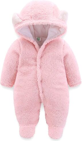 Baby Clothes Winter Snowsuit Cute Bear Suit Newborn Infant Coats Toddler Bodysuits Jumpsuit for Baby Boys Girls Khaki 0-3 Months in Saudi Arabia