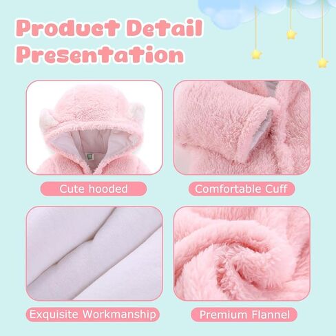 Baby Clothes Winter Snowsuit Cute Bear Suit Newborn Infant Coats Toddler Bodysuits Jumpsuit for Baby Boys Girls Khaki 0-3 Months in Saudi Arabia