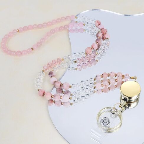 اسهم لشارات الهوية والمفاتيح، حبل للمعلم من الحجر الطبيعي، حبل مطرز بالخرز، حبل قابل للسحب، حبال لطيفة باللون الأسود in Kuwait