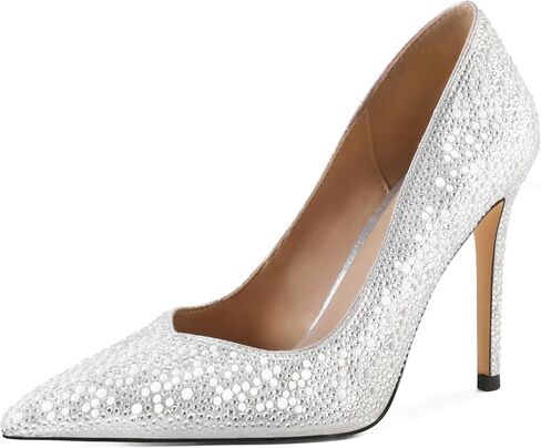 Eldof Women's Classic Dress Pumps Shoes, Sexy Pointed Toe 4" Stiletto High Heels, Office Formal Slip On Size 5-13 in Saudi Arabia