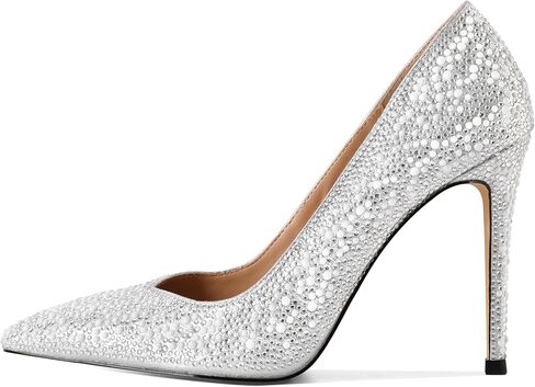 Eldof Women's Classic Dress Pumps Shoes, Sexy Pointed Toe 4" Stiletto High Heels, Office Formal Slip On Size 5-13 in Saudi Arabia