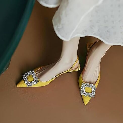Vertundy Women's Slingback Kitten Heels Pointed Toe Rhinestones Stiletto Pumps in Saudi Arabia